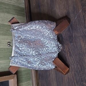 Vintage 1960s Walborg evening bag silver